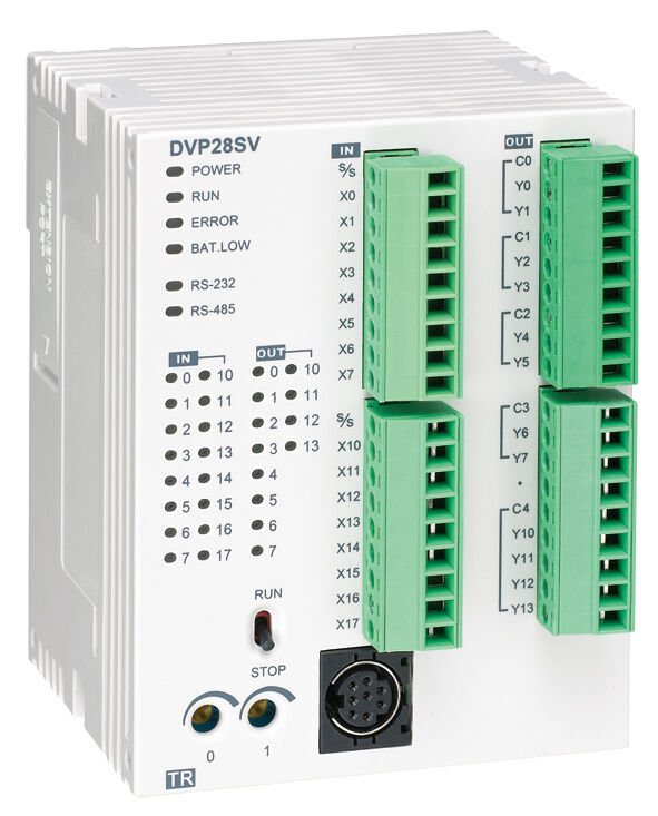 DVP28SV11T2 | Delta 16 Dijital Giriş, 12 Dijital NPN Çıkış Kontrolör CPU PLC