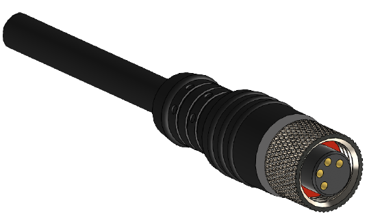 BRC08-SF42N0-05BPVC | Berrcab M8 Düz Dişi 4 Pin 5 Metre PVC Kablolu Konektör - Sensör/Aktüatör Kablosu