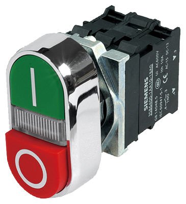 3SB6163-0DB20-1CA0 | Siemens Komple Işıklı Yay Dönüşlü LED’li Butonlar Metal Kırmızı 24 V AC/DC