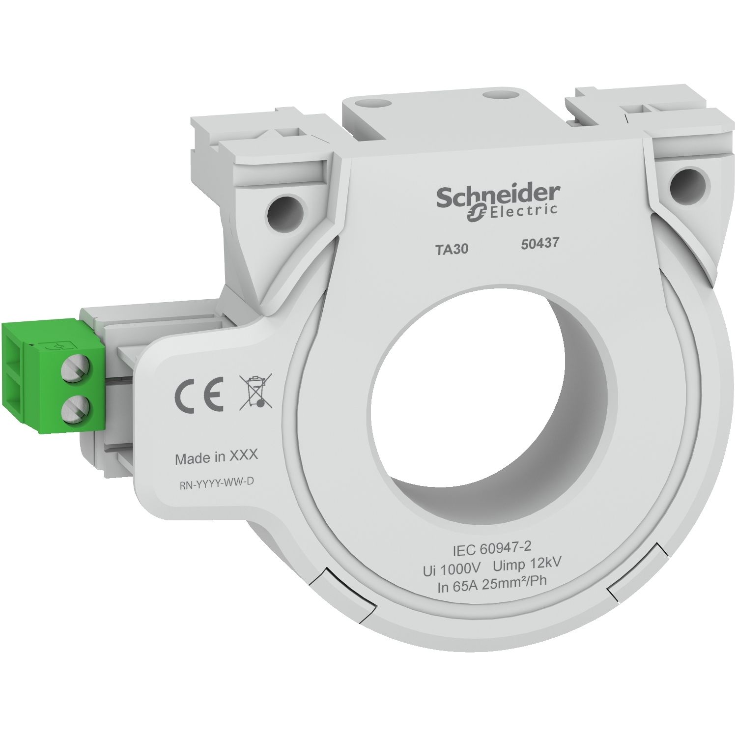 50437 | Schneider TA30 Tip Kapalı Toroid Akım Trafosu - Ø 30 mm İç Çap - 65A Nominal Akım