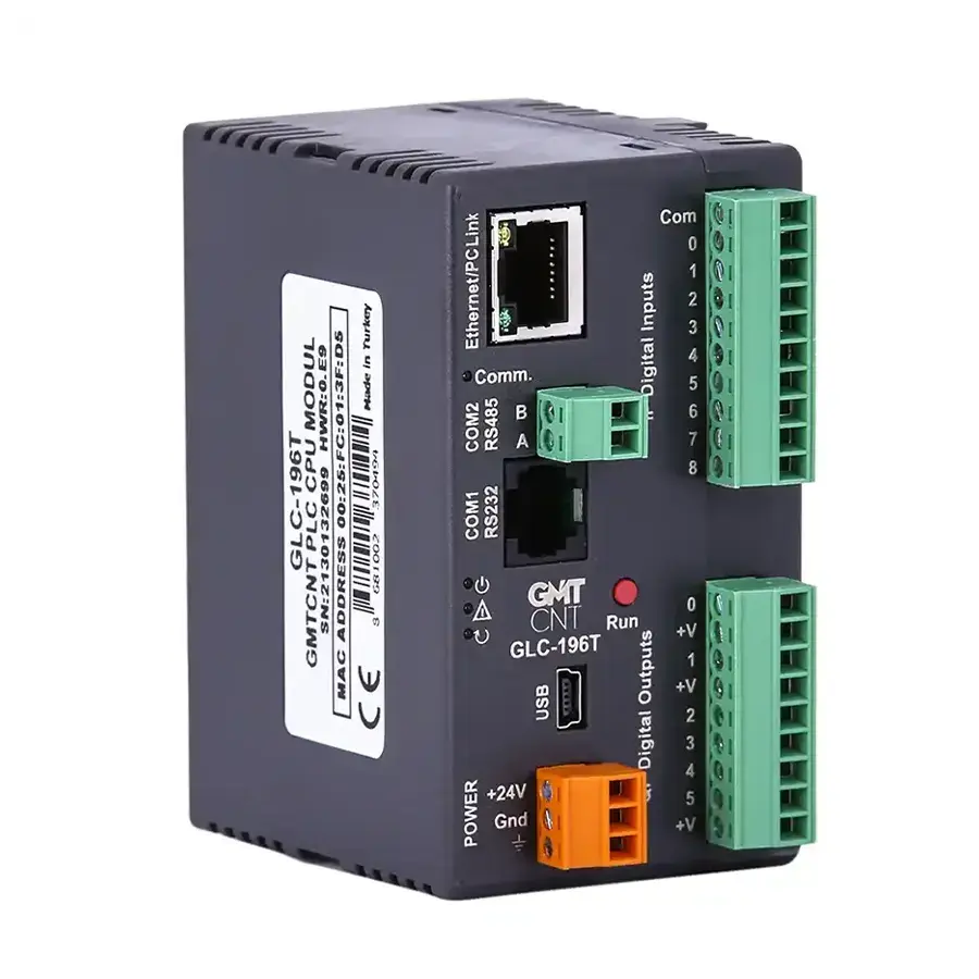 GLC-196T | GMT 9 Kanal 24 VDC PNP/NPN Giriş PLC CPU Modülü