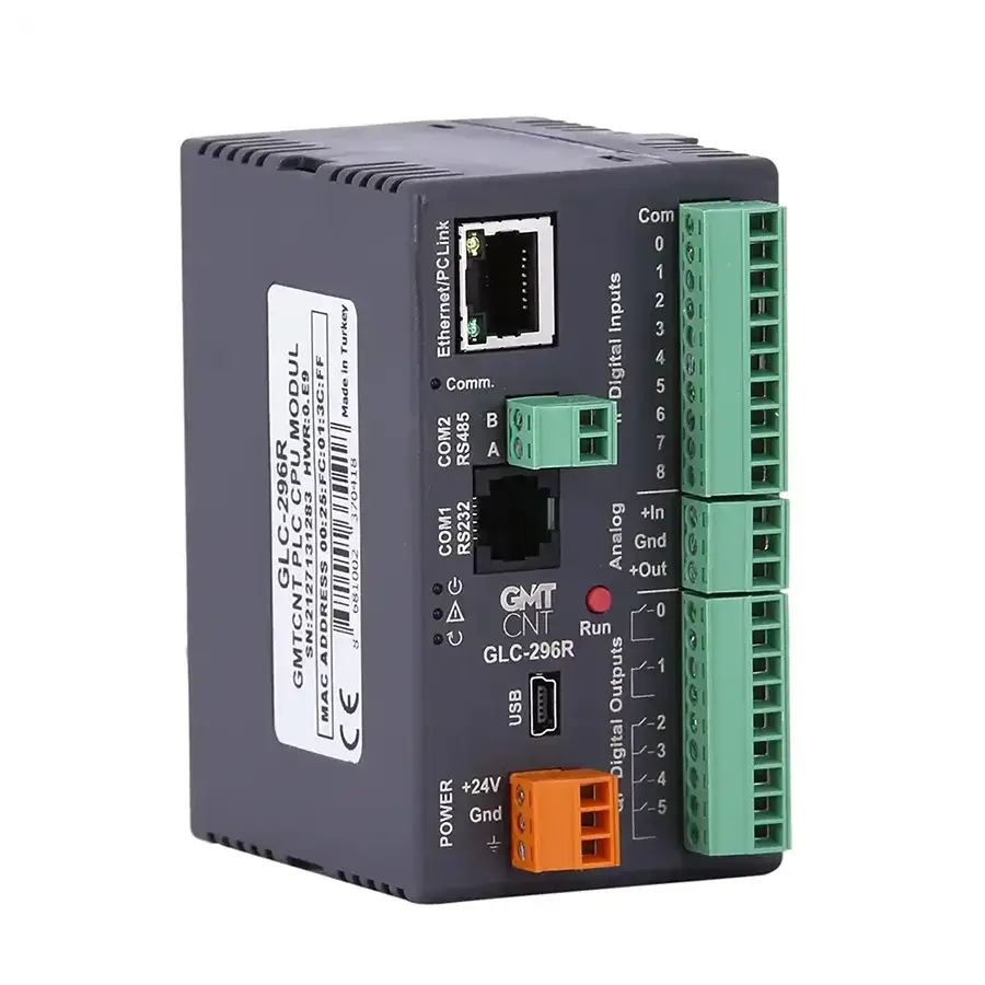 GLC-296R | GMT 9 Kanal 24 VDC PNP/NPN Giriş PLC CPU Modülü