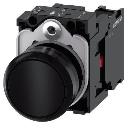 3SU1100-0AB10-1CA0 | Siemens Sirius ACT Plastik Siyah Komple Yay dönüşlü Butonlar 1NC