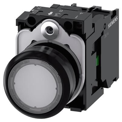 3SU1106-0AB70-1BA0 | Siemens Sirius ACT Plastik Renksiz Komple ışıklı Yay Dönüşlü Butonlar 230 AC 1NO