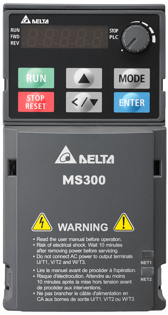 VFD45AMS43AFSAA | Delta MS300 Serisi 22 kW 3 Faz 400 VAC Hız Kontrol Cihazı